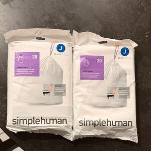 Simplehuman Custom Fit Trash Bags - White